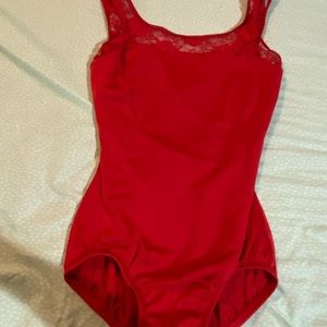 Red Lace Dance Leotard